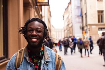 Stockholm man with headphones