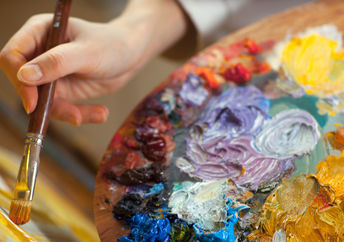 Artist painting.