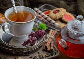 A cup of black tea.