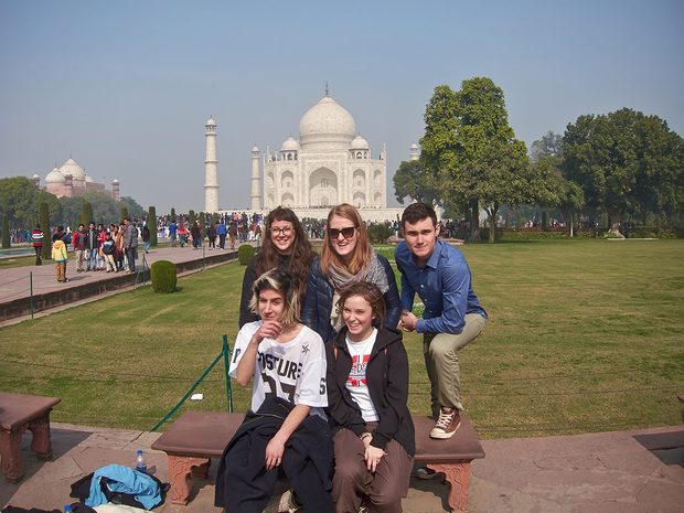 GoEco volunteers visit the Taj Mahal in India. GoEco volunteers visit the Taj Mahal in India.