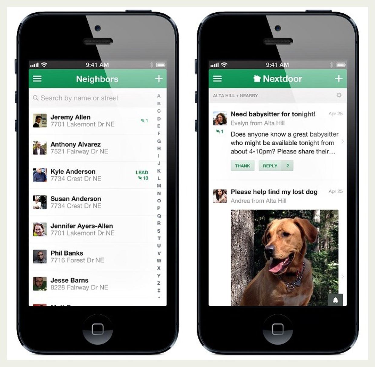 Screenshot of Nextdoor platform Screenshot of Nextdoor platform