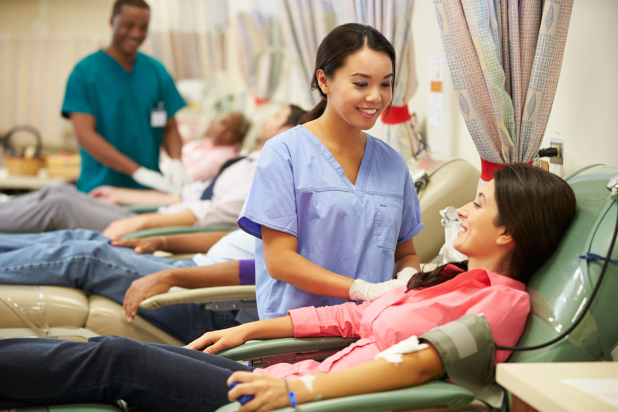 Donating blood Donating blood
