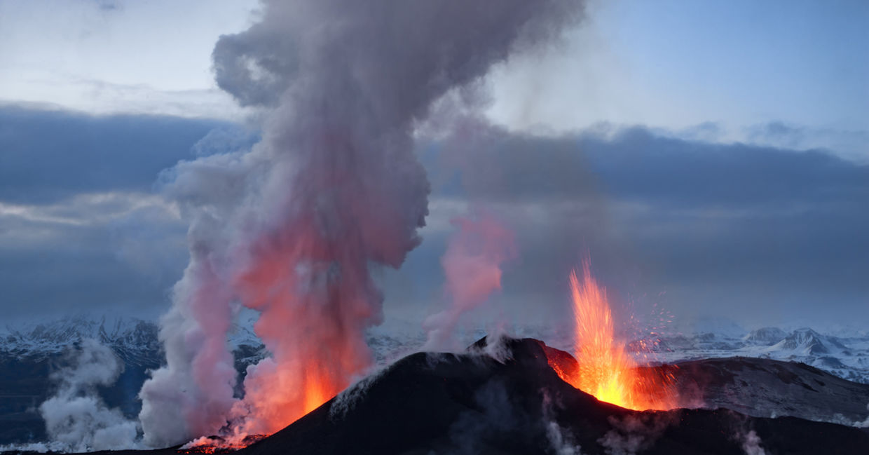 Volcano eruption in Eyjafjallajokull in Iceland Volcano eruption in Eyjafjallajokull in Iceland