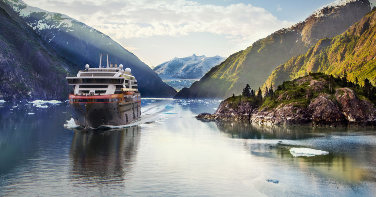 MS Roald Amundsen in Tracy Arm Fjord MS Roald Amundsen in Tracy Arm Fjord