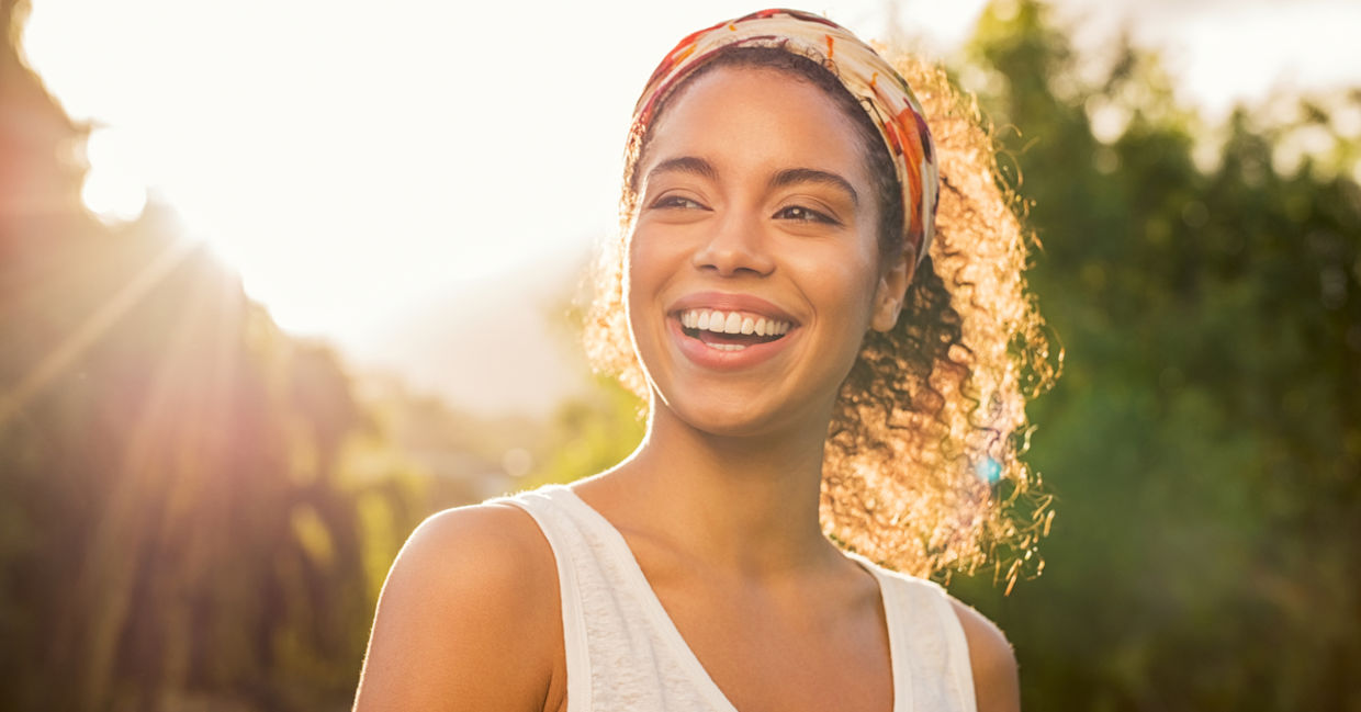 Happy joyful woman