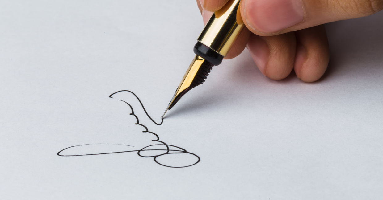 Pen and signature Pen and signature