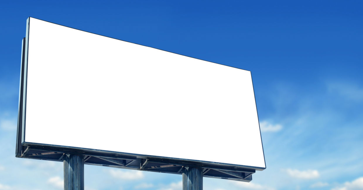 A blank billboard to turn into something more. A blank billboard to turn into something more.