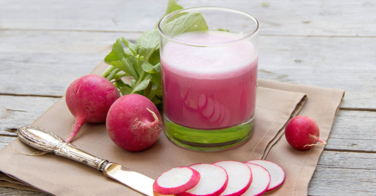 Radish juice helps support a healthy gut. Radish juice helps support a healthy gut.