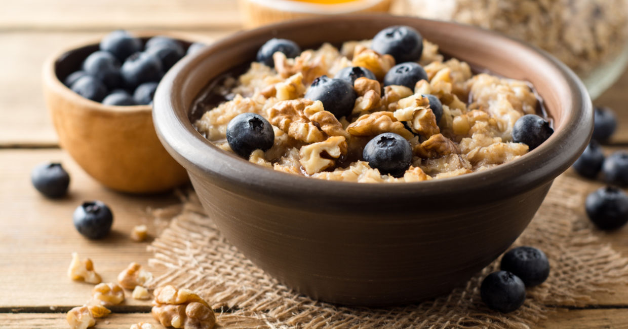 Blueberry porridge is heart healthy. Blueberry porridge is heart healthy.