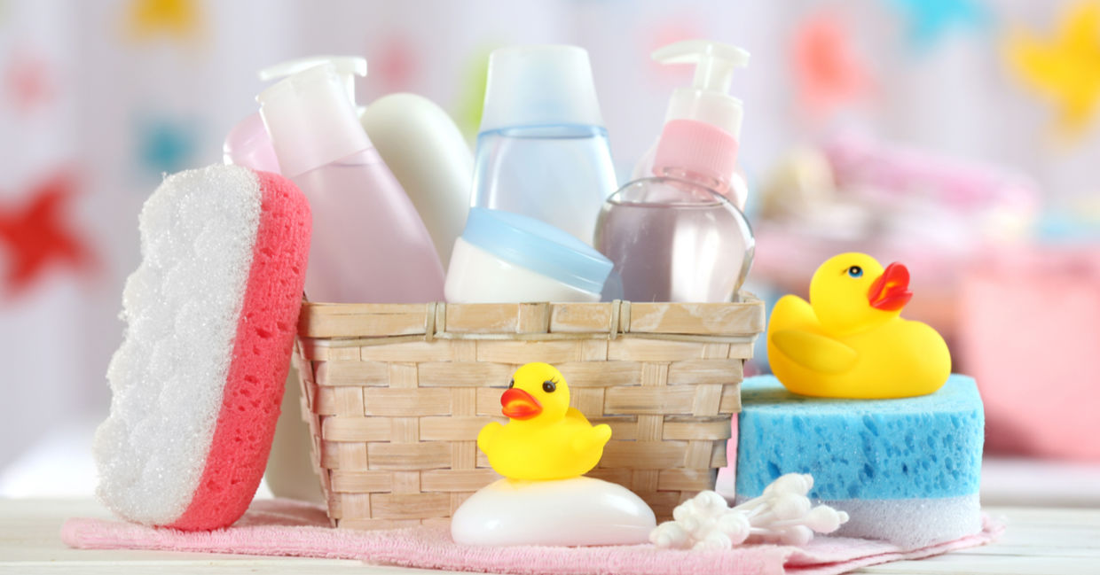 Baby bath care. Baby bath care.
