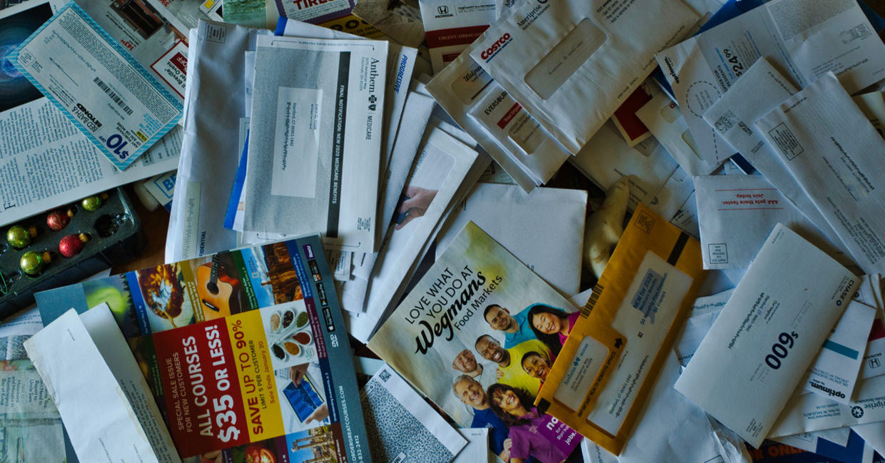 Get rid of junk mail. Get rid of junk mail.