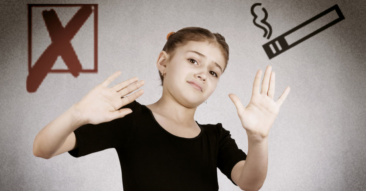 Teen saying no to smoking. Teen saying no to smoking.