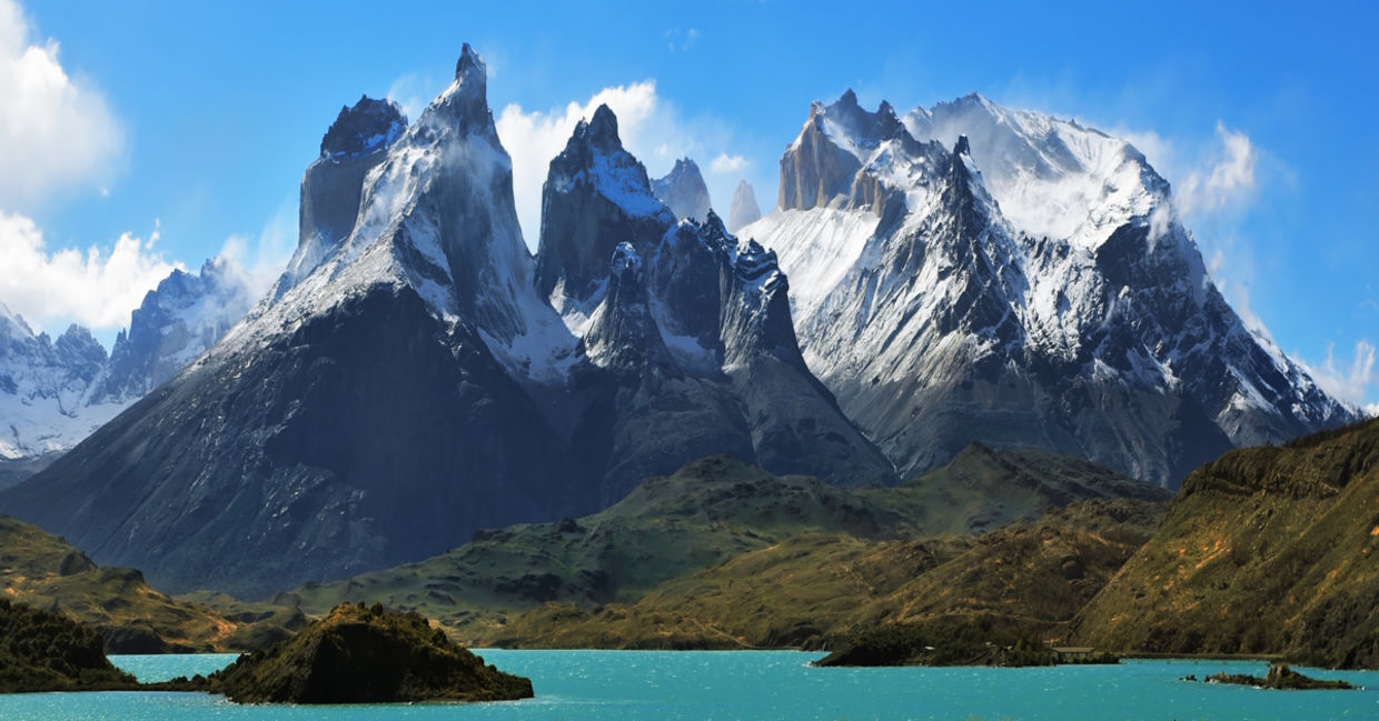 Cliffs of Los Kuernos, Torres del Paine National Park Cliffs of Los Kuernos, Torres del Paine National Park
