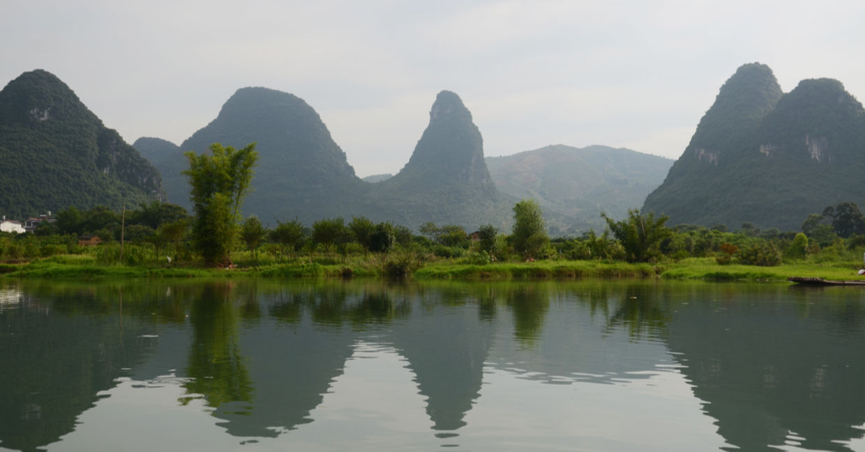 View from Li River in Guilin, Guilin and Lijiang River National Park View from Li River in Guilin, Guilin and Lijiang River National Park
