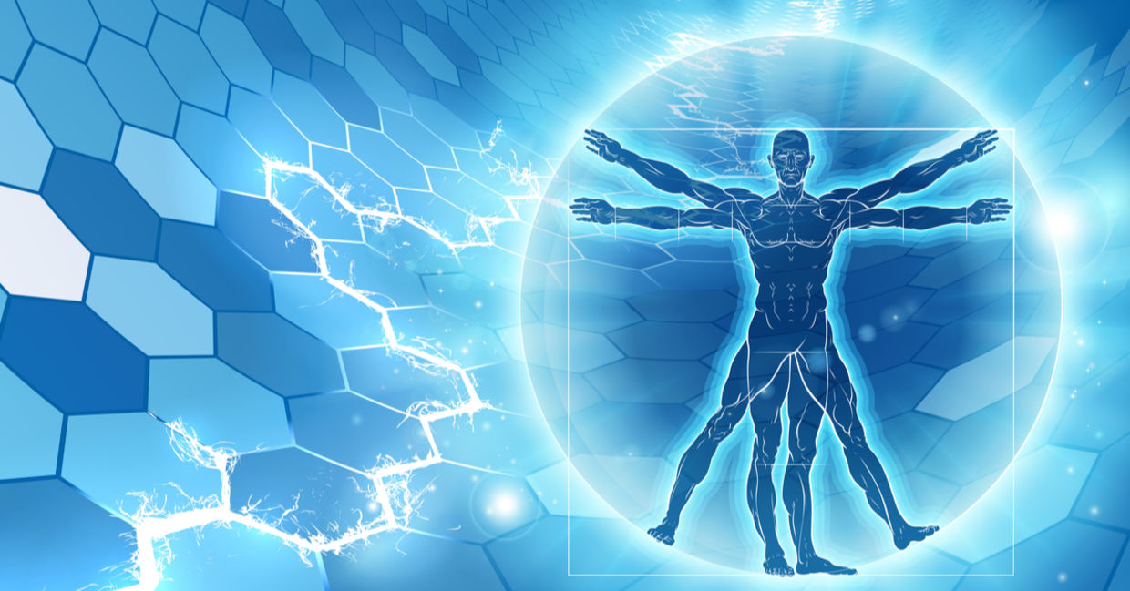 Concept of da Vinci’s “Vitruvian Man” drawing. Concept of da Vinci’s “Vitruvian Man” drawing.
