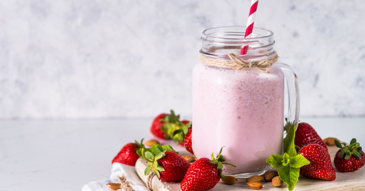 Strawberries are great in smoothies. Strawberries are great in smoothies.