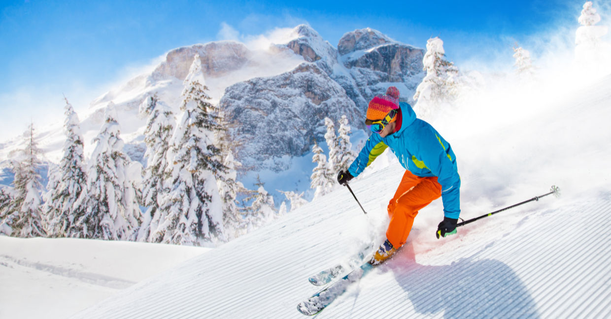 Skiing for the environment. Skiing for the environment.