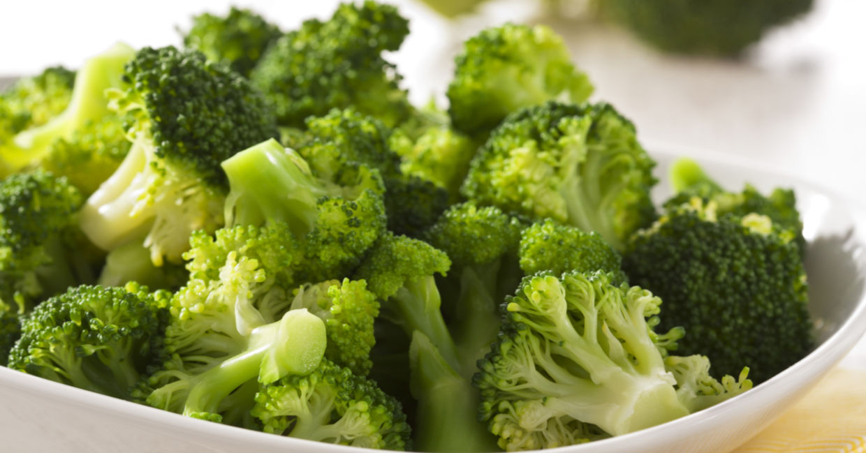 Chopped, steamed broccoli in a bowl. Chopped, steamed broccoli in a bowl.