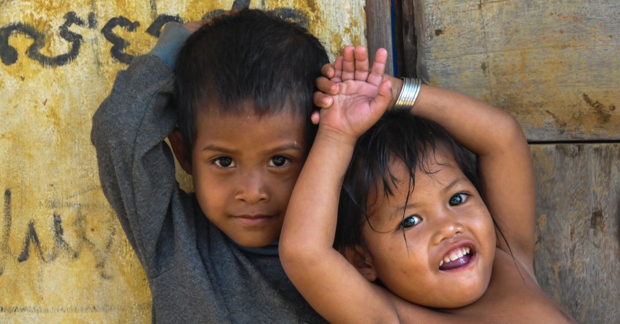 Cambodian children. Cambodian children.