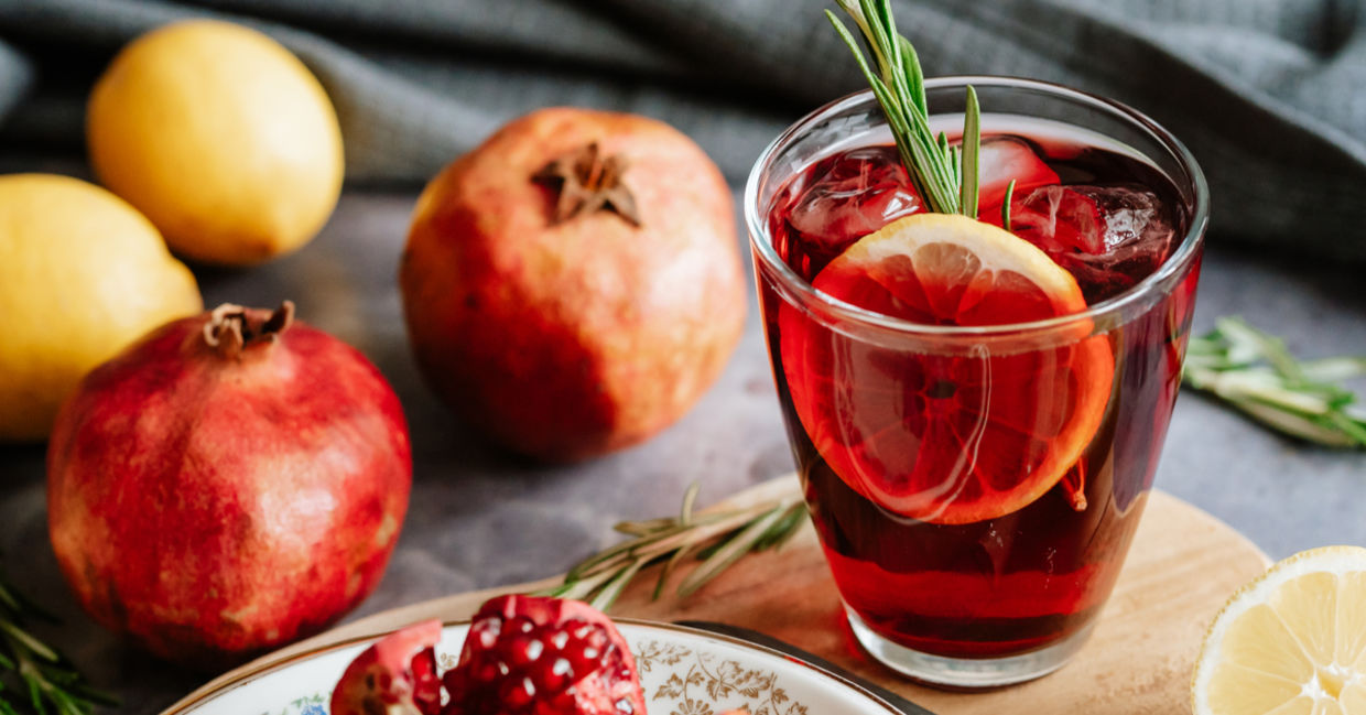 Pomegranate juice is good for your health. Pomegranate juice is good for your health.
