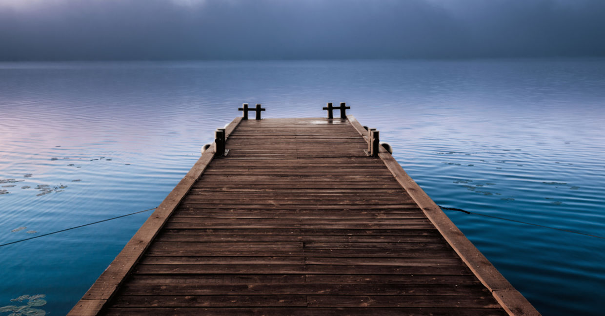 An empry dock. An empry dock.