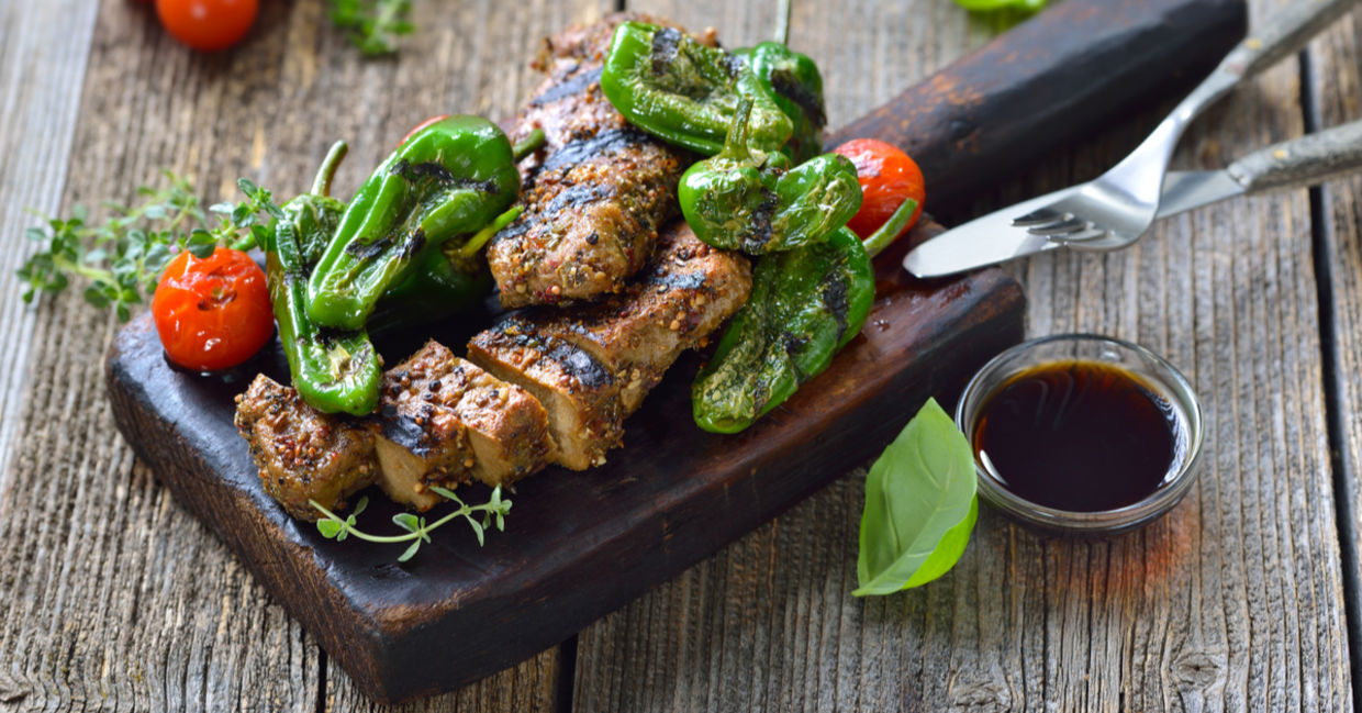 Grilled vegan seitan steaks is loaded with protein. Grilled vegan seitan steaks is loaded with protein.