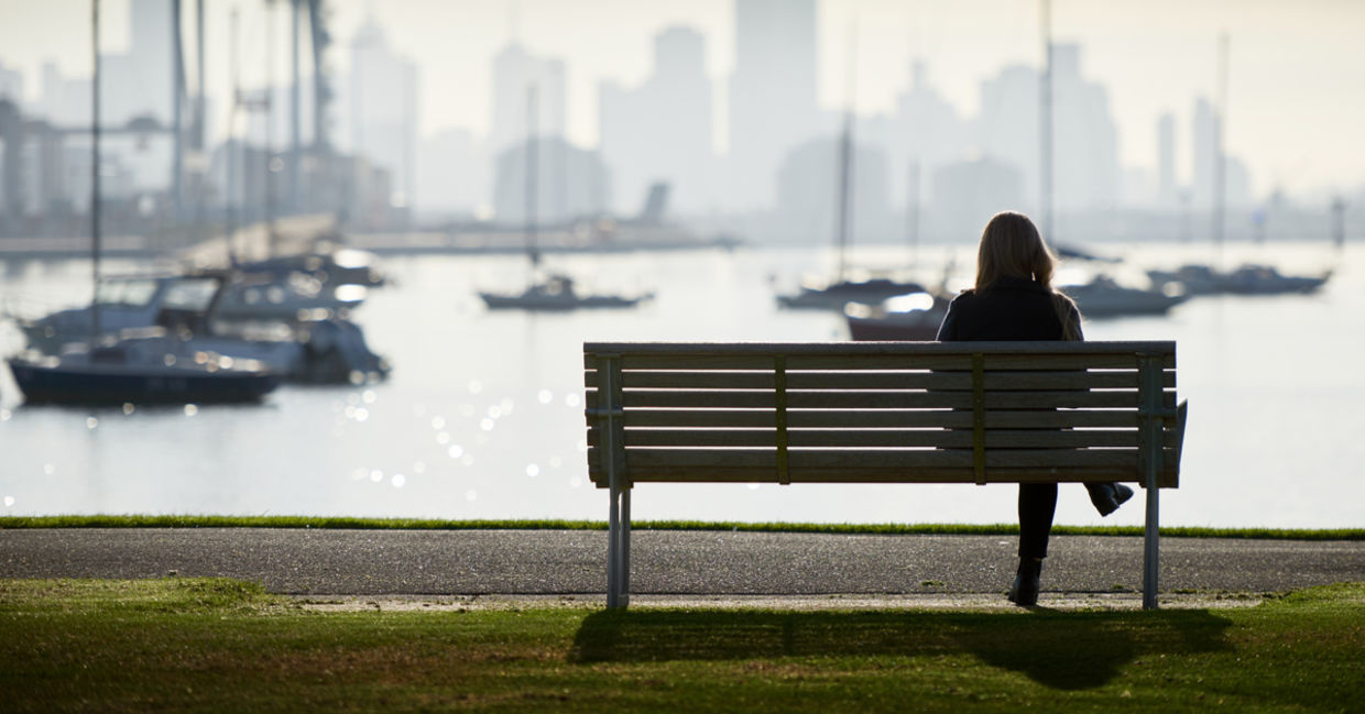 Enjoying silence in the city. Enjoying silence in the city.