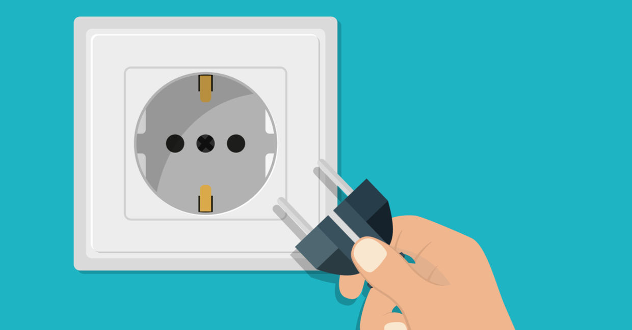 Unplugging an appliance. Unplugging an appliance.