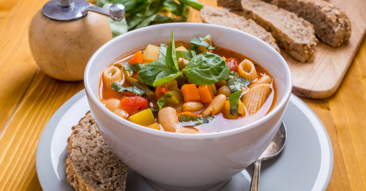 Warm up with hearty Minestrone Soup for dinner. Warm up with hearty Minestrone Soup for dinner.