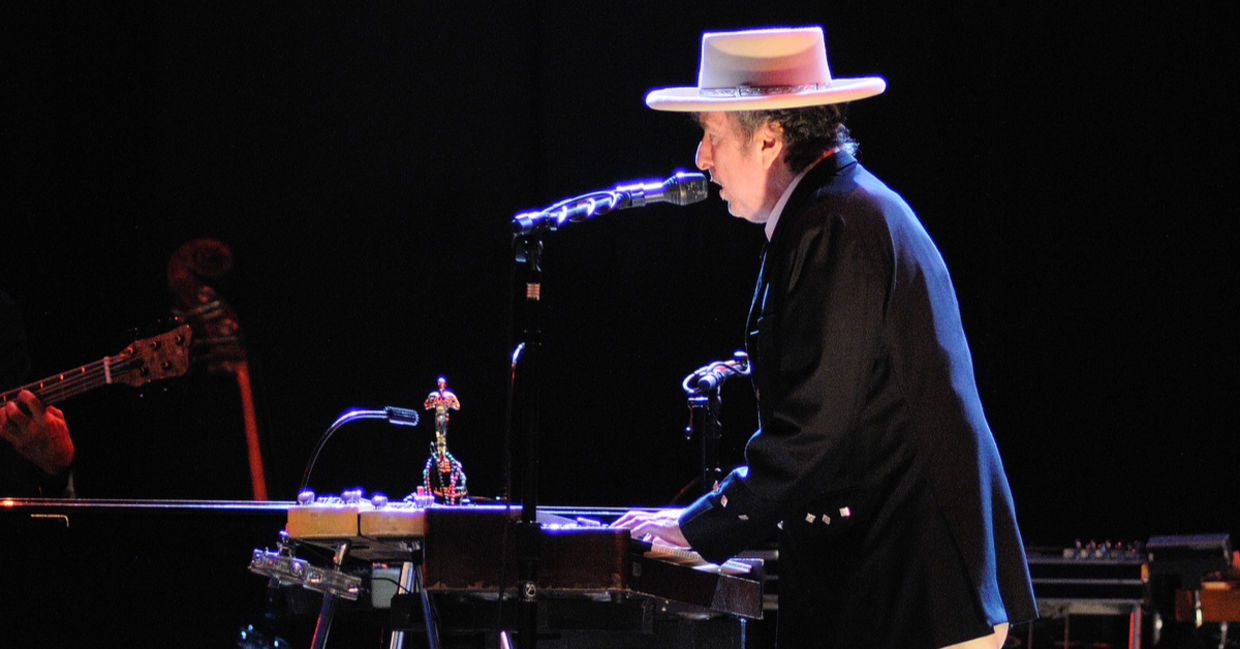 Bob Dylan performing in Spain. Bob Dylan performing in Spain.