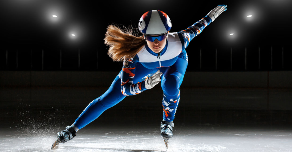 Competing in the winter Olympics. Competing in the winter Olympics.