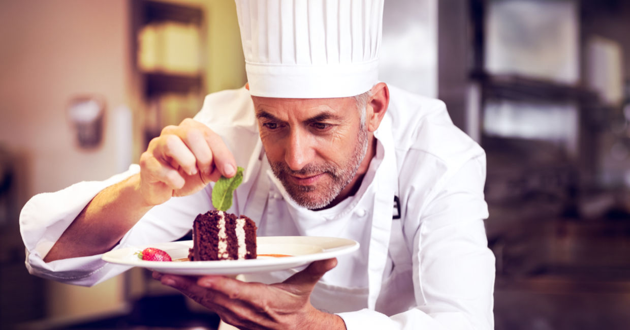 A chef at work.