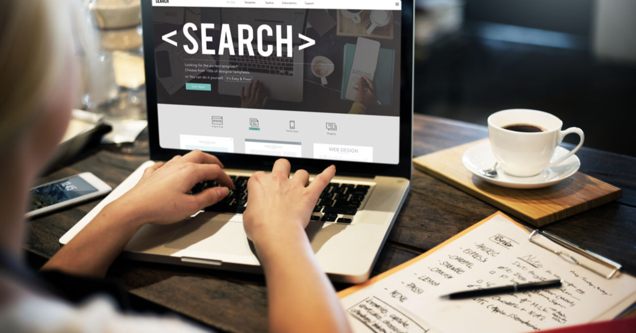 Searching the internet. Searching the internet.