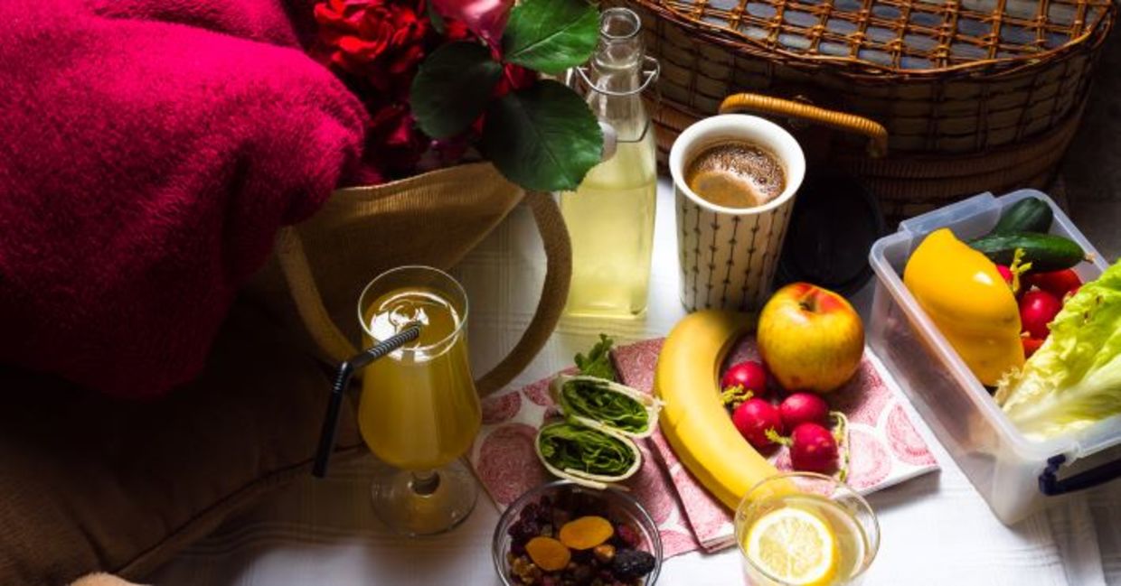 Romantic picnic at home. Romantic picnic at home.