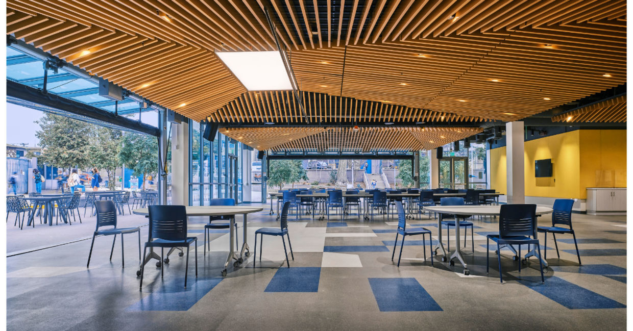 Innovative Interior at the new Discovery Building at California's Santa Monica High School. Innovative Interior at the new Discovery Building at California's Santa Monica High School.