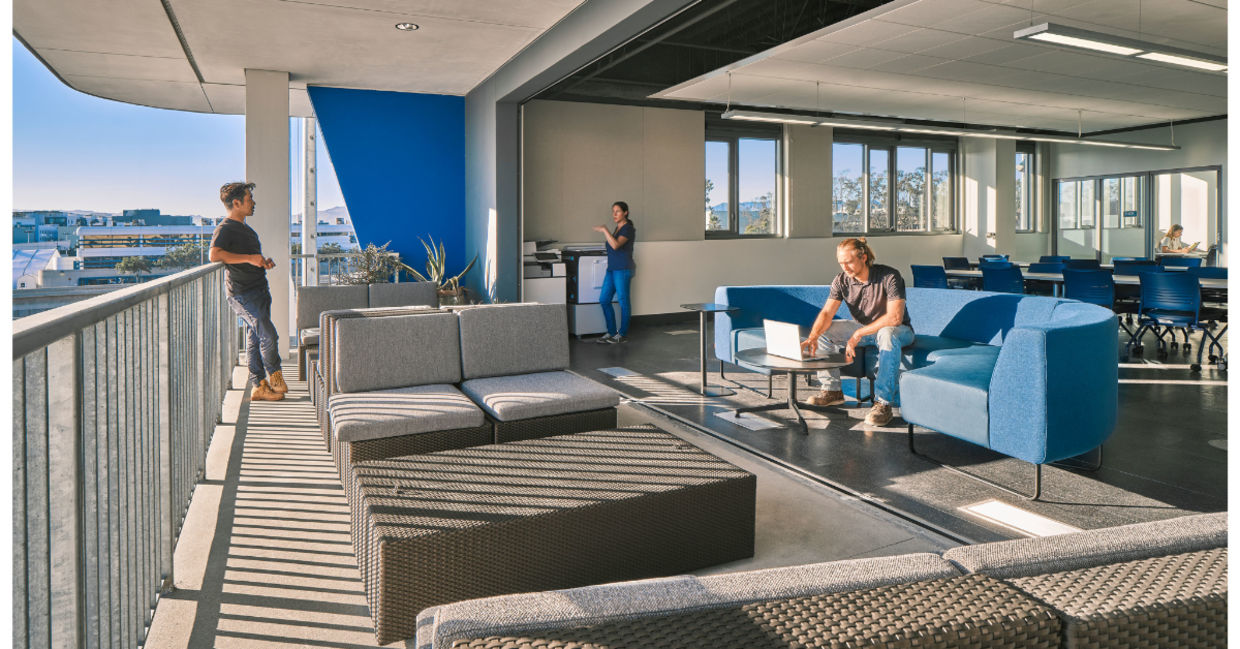 Innovative Interior at the new Discovery Building at California's Santa Monica High School. Innovative Interior at the new Discovery Building at California's Santa Monica High School.