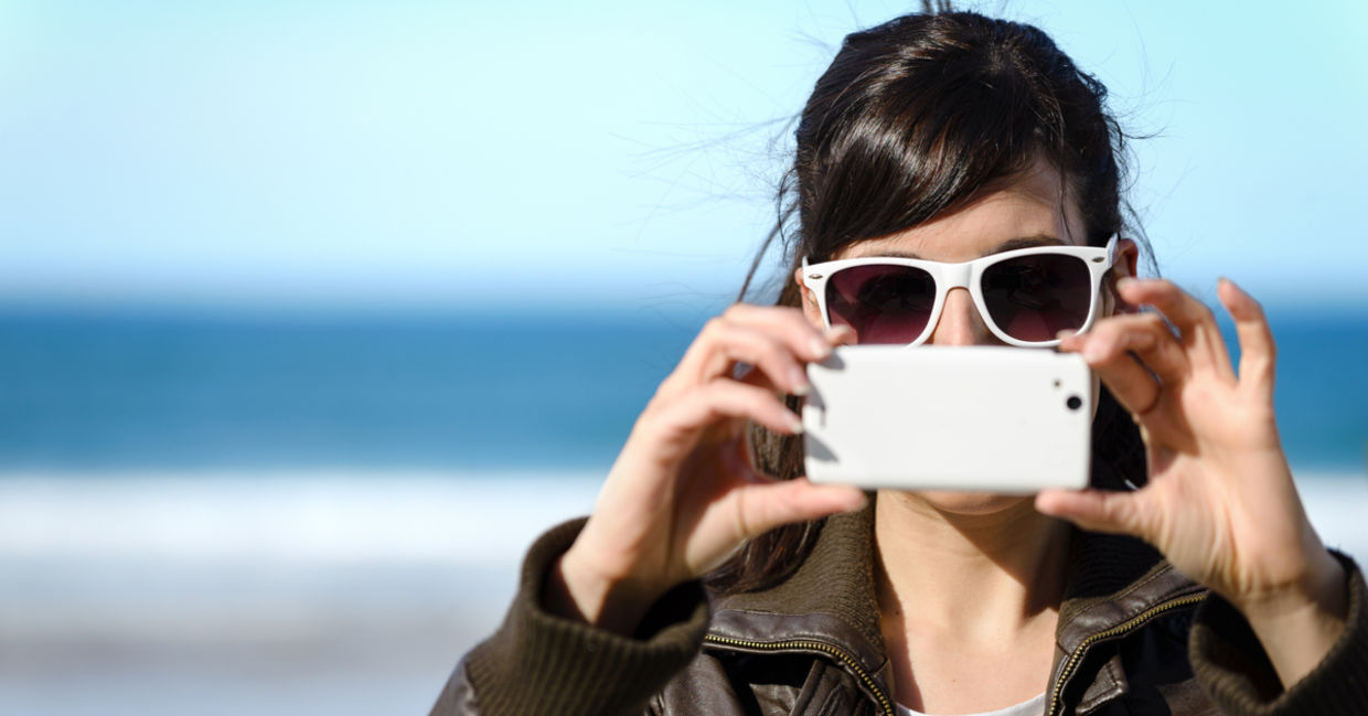 Taking a photo. Taking a photo.