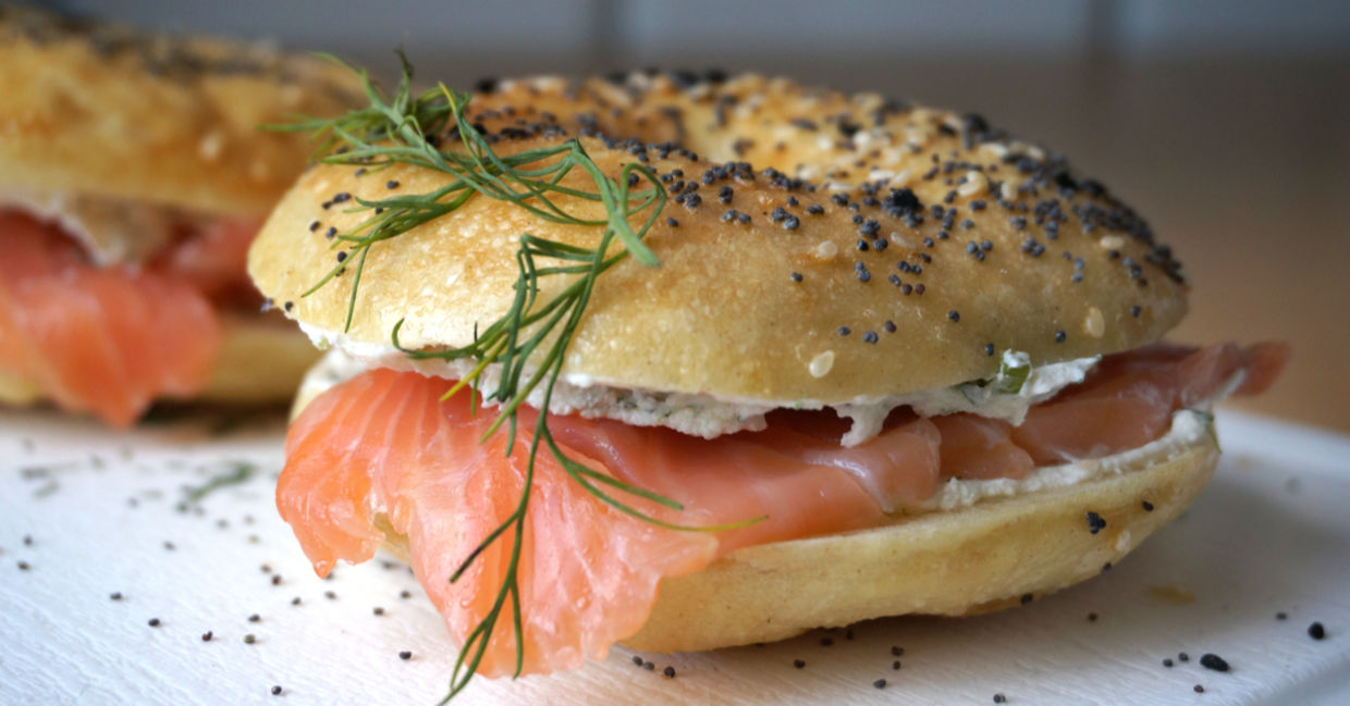 Bagels are a tasty breakfast treat for mom. Bagels are a tasty breakfast treat for mom.
