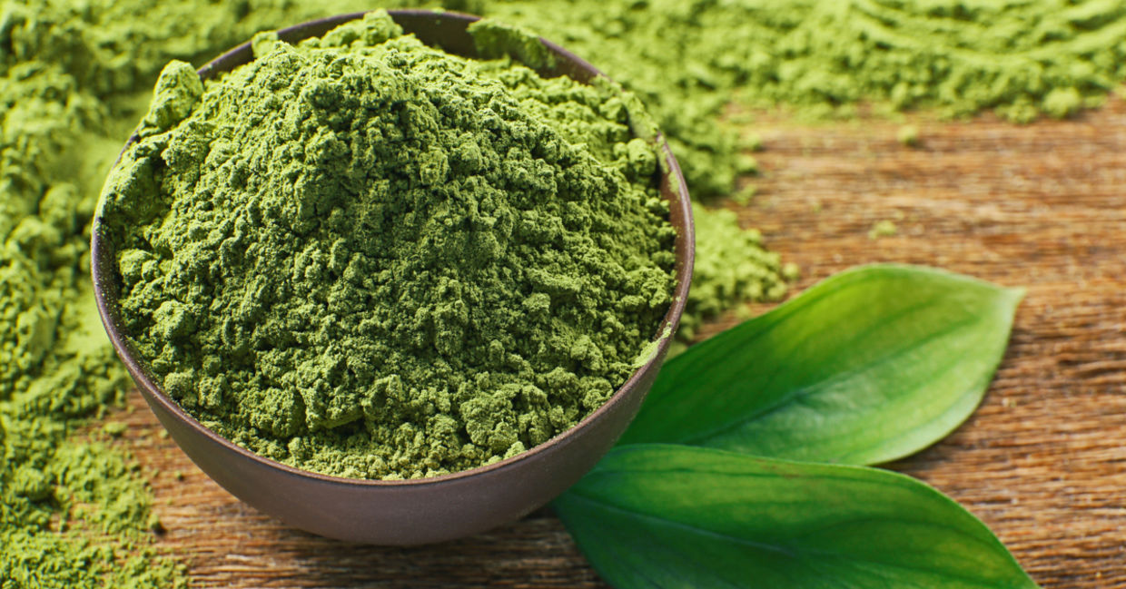 Matcha tea powder. Matcha tea powder.