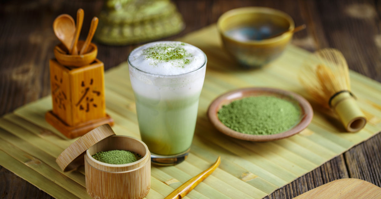 Matcha latte as part of a Japanese tea ceremony. Matcha latte as part of a Japanese tea ceremony.