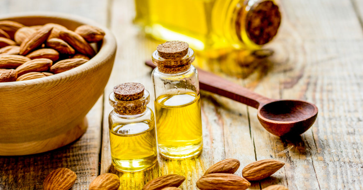 Fresh almonds, almond oil, and almond extract. Fresh almonds, almond oil, and almond extract.