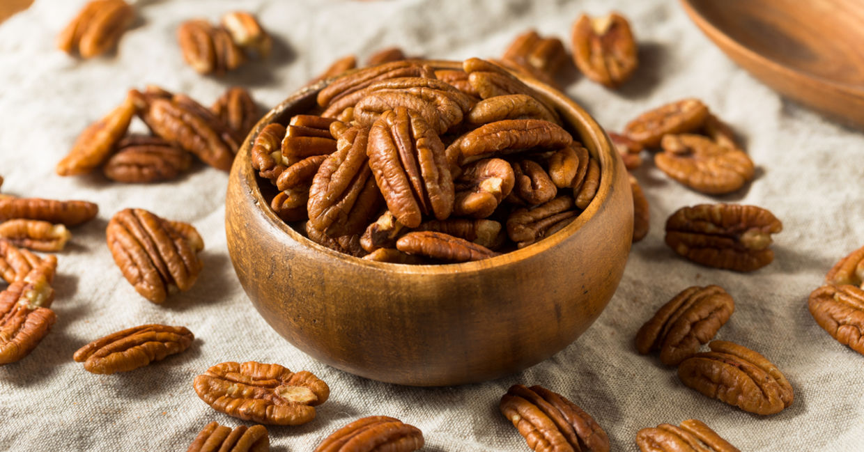 Pecans are chock full of antioxidants. Pecans are chock full of antioxidants.