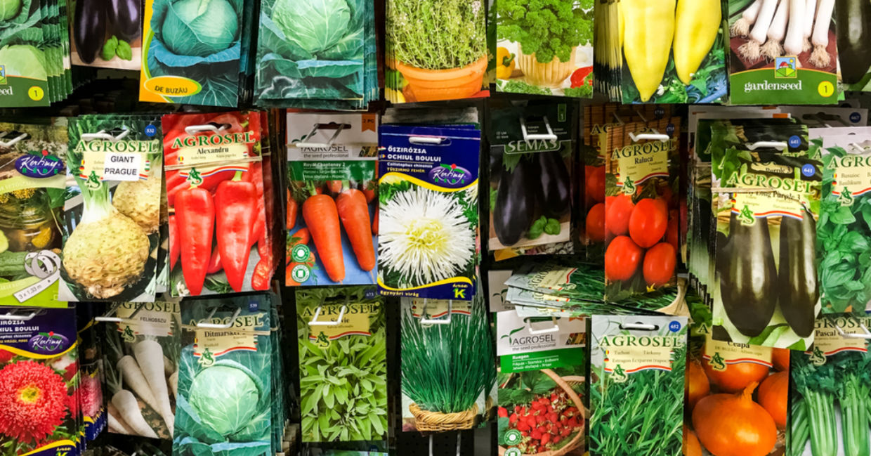 Colorful seed packages are tempting. Colorful seed packages are tempting.