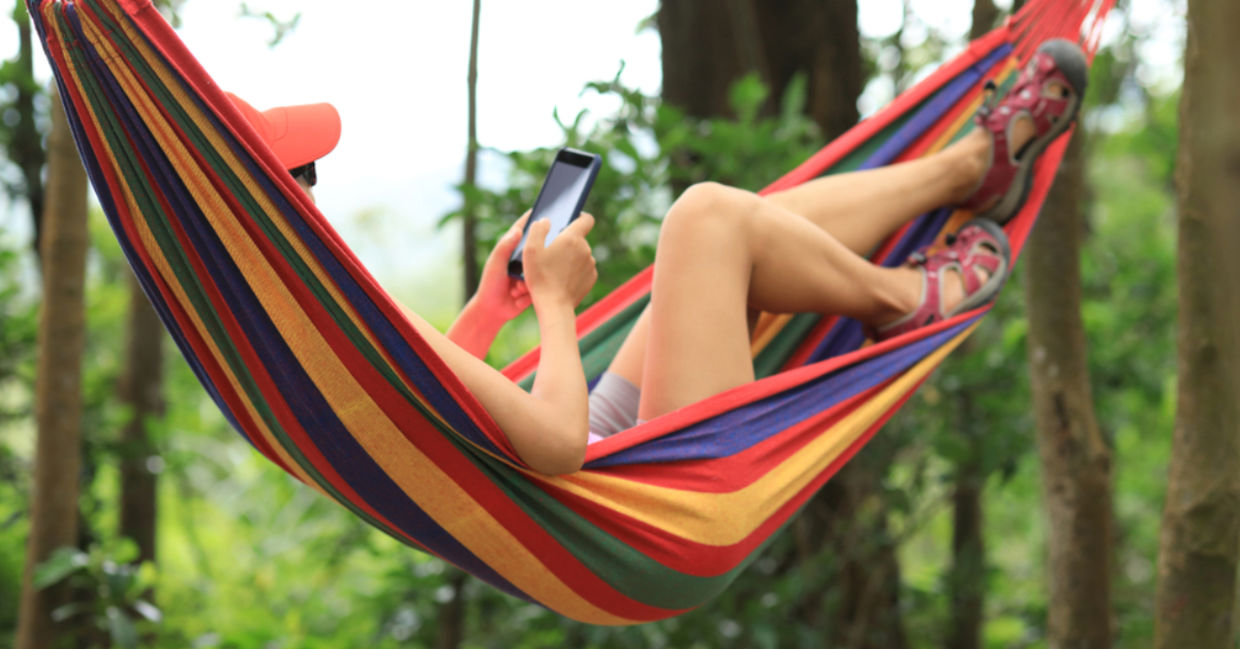 Relaxing in a hammock, mosquito free. Relaxing in a hammock, mosquito free.