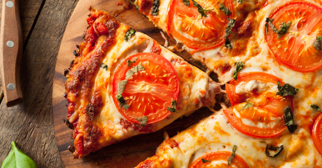 Make pizza healthier by using a cauliflower crust. Make pizza healthier by using a cauliflower crust.