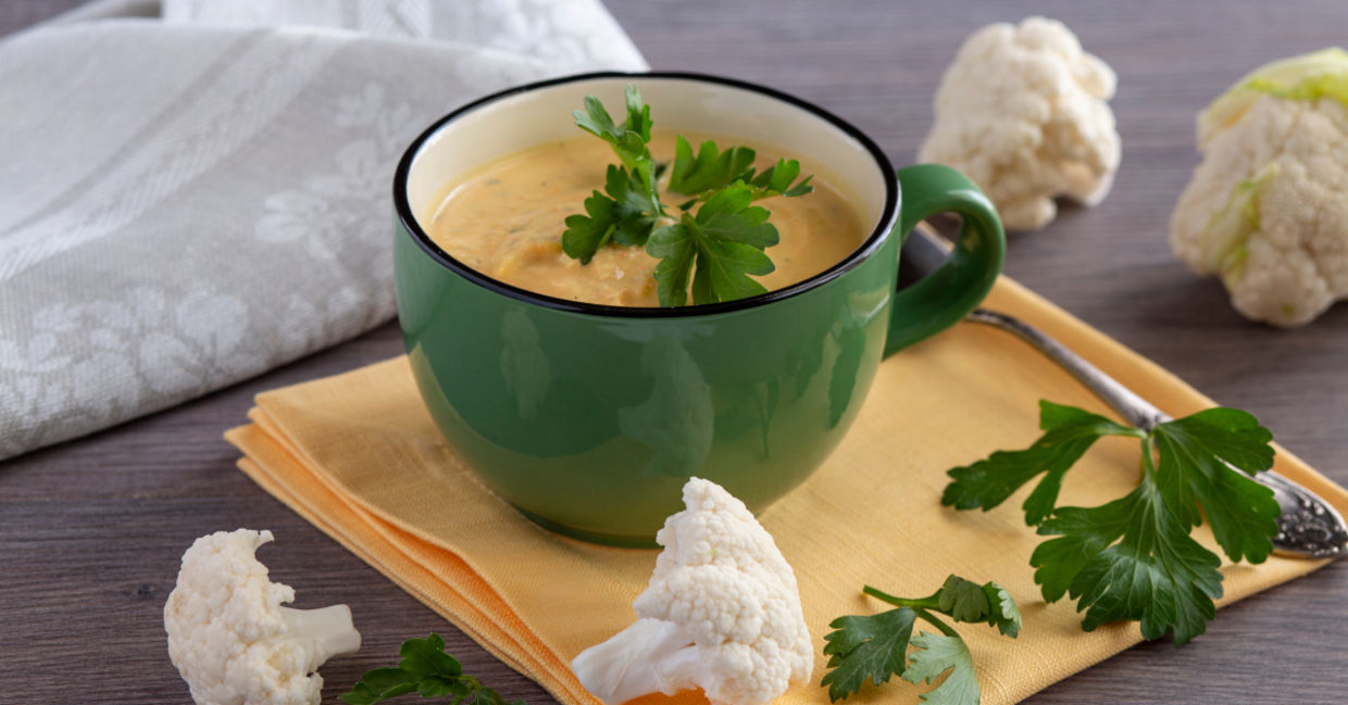 Try some healthy cauliflower soup. Try some healthy cauliflower soup.