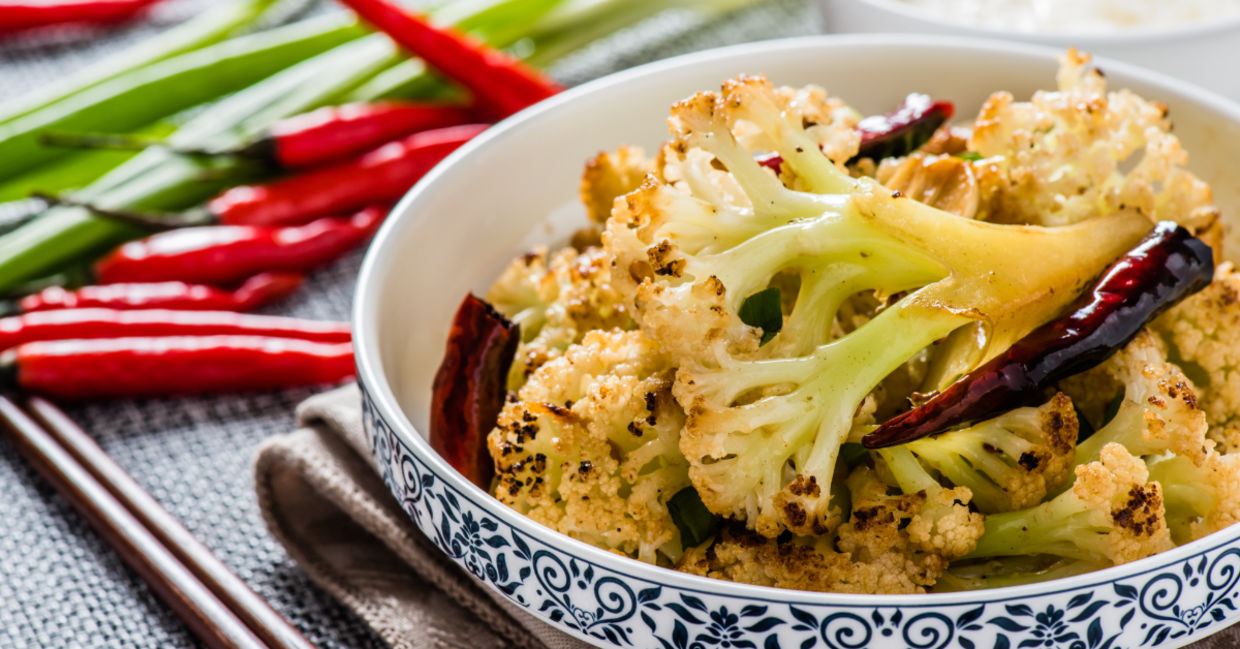 Sichuan Stir Fried Cauliflower for dinner Sichuan Stir Fried Cauliflower for dinner