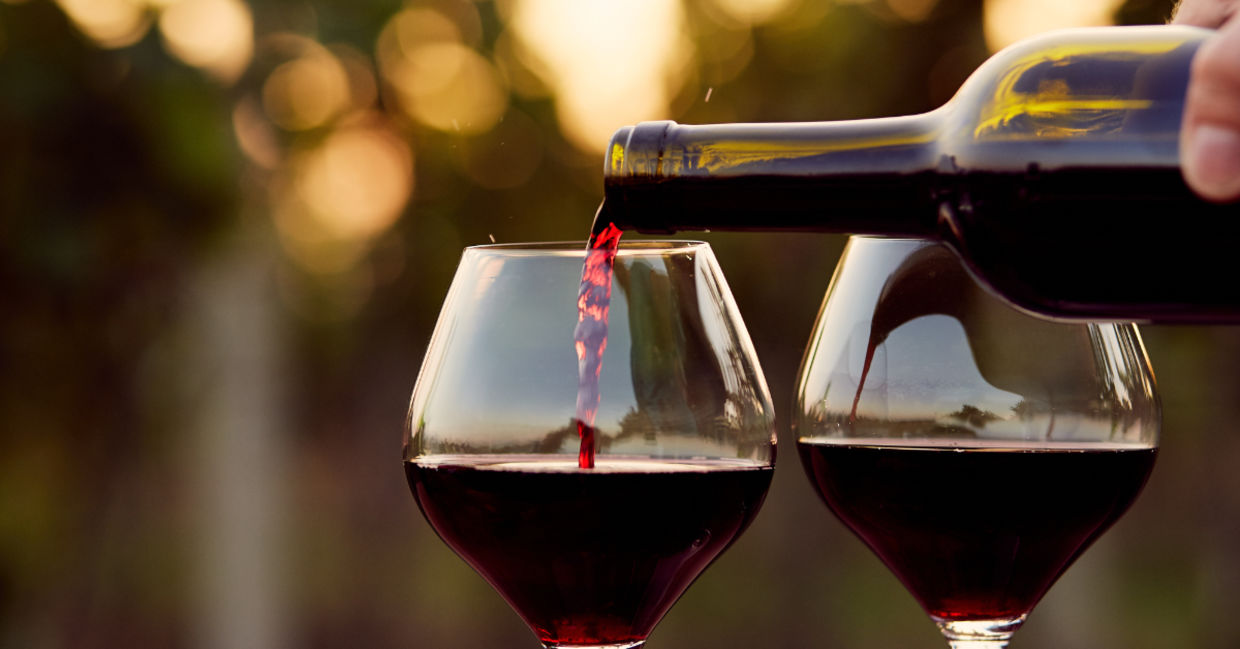 Red wine. Red wine.