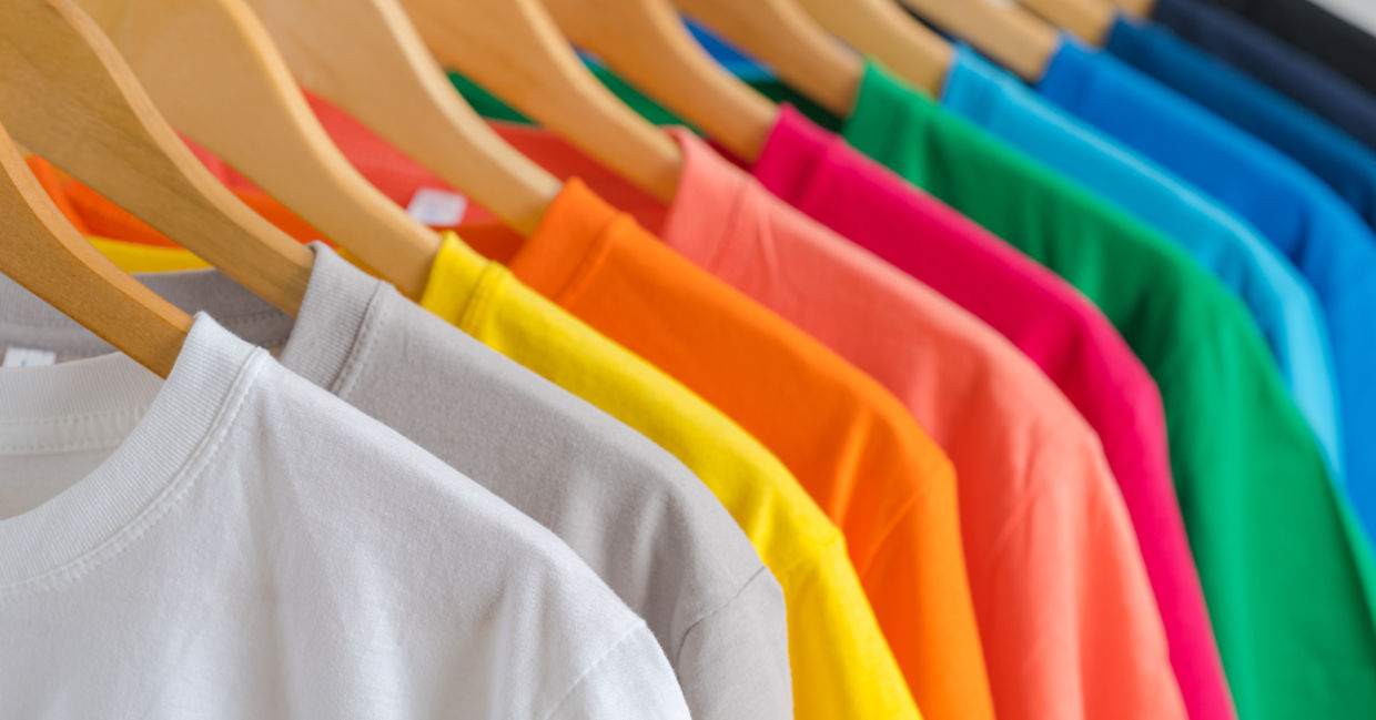 Colorful T-shirts. Colorful T-shirts.