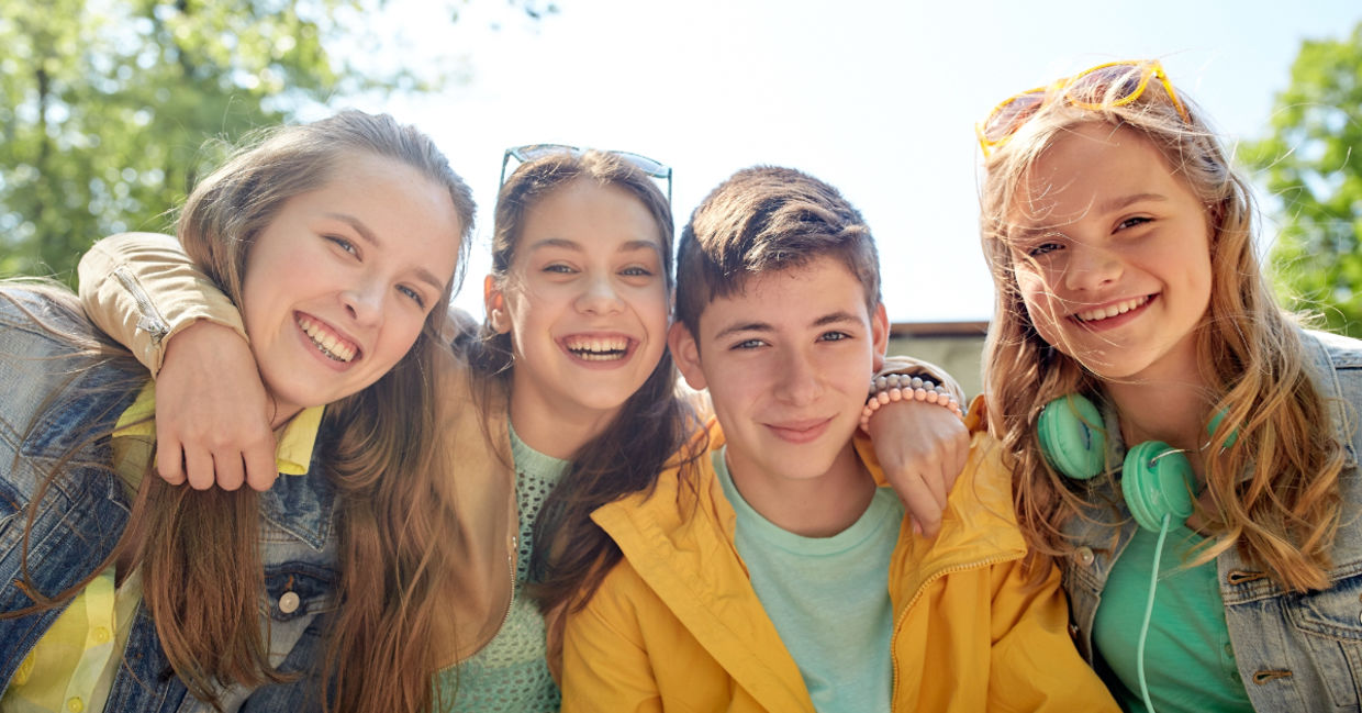 Happy students.